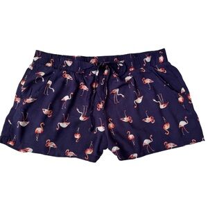 Flamingo Lounge Shorts. Dark blue with drawstring. Excellent Condition.